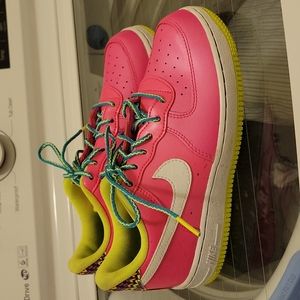 Nike flouresent Pink Air Force 1